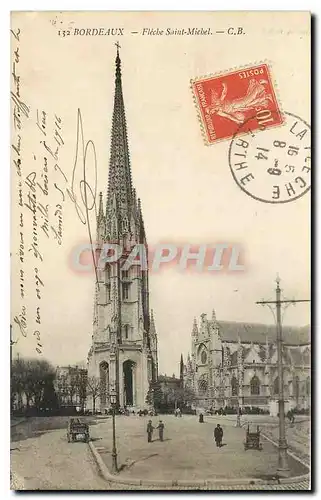 Cartes postales Bordeaux Fleche Saint Michel