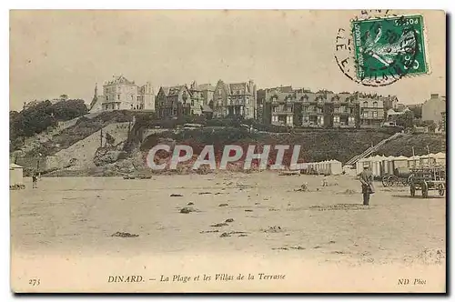 Cartes postales Dinard La Plage et les Villas de la Terrasse