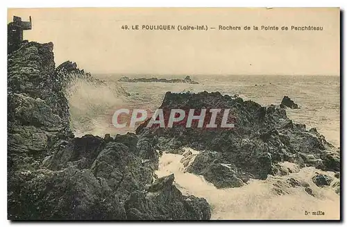 Cartes postales Le Pouliguen Loire Inf Rochers de la Pointe de Penchateau