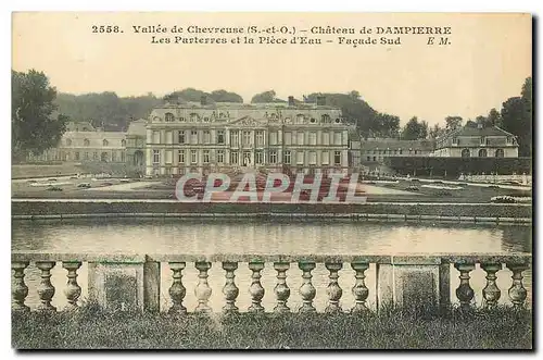 Cartes postales Vallee de Chevreuse S et O Chateau de Dampierre les Parterres et la Piece d'Eau Facade Sud