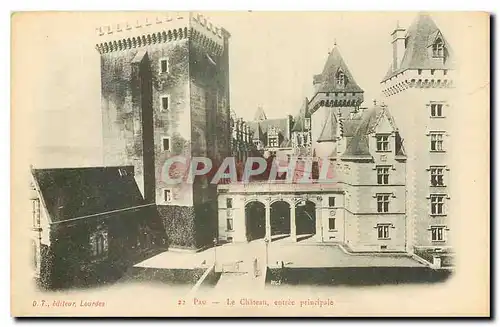 Cartes postales Pau Le Chateau entree principale