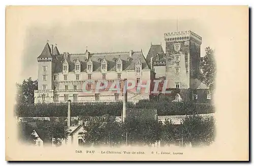 Cartes postales Pau Le Chateau Vue de cote