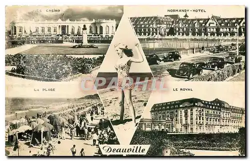 Ansichtskarte AK Deauville Le casino Normandy Hotel La plage Le Royal