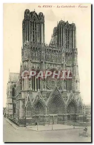 Cartes postales Reims la Cathedrale Facade