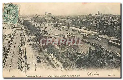 Ansichtskarte AK Panorama de Paris Vue prise en amont du Pont Royal