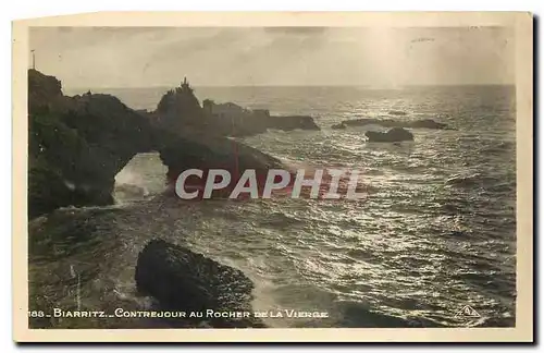 Cartes postales Biarritz Contrejour au Rocher de la Vierge