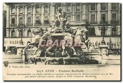 Cartes postales Lyon Fontaine Bartholdi