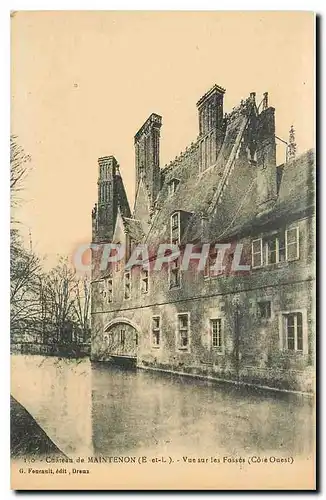 Cartes postales Chateau de Maintenon E et L Vue sur les Fosses Cote Ouest