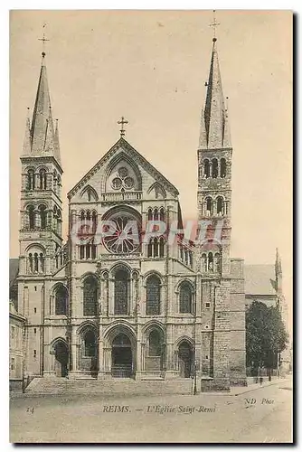 Cartes postales Reims L'Eglise Saint Remi