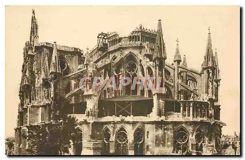 Cartes postales Reims en ruines Abside de la Cathedrale