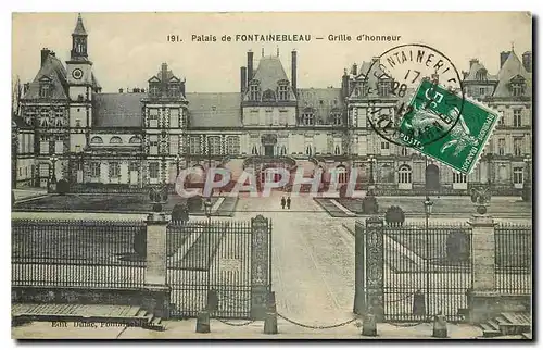 Cartes postales Palais de Fontainebleau Grille d'Honneur