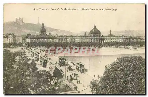 Ansichtskarte AK Lyon Pont de la Guillotiere et l'Hotel Dieu