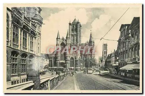 Cartes postales Gand Eglise St Nicolas et Beffroi