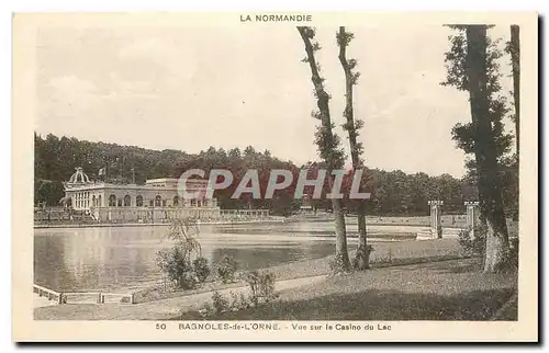 Cartes postales La Normandie Bagnoles de l'Orne Vue sur le Casino du Lac