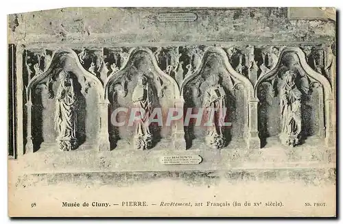 Cartes postales Musee de Cluny Pierre Revetement art Francais