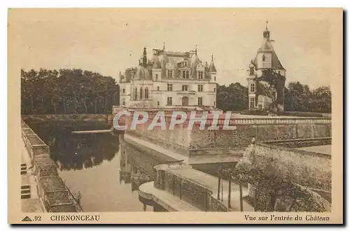 Cartes postales Chenonceau Vuesur l'entree du Chateau