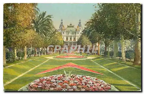 Cartes postales Monte Carlo les Jardins et le Casino