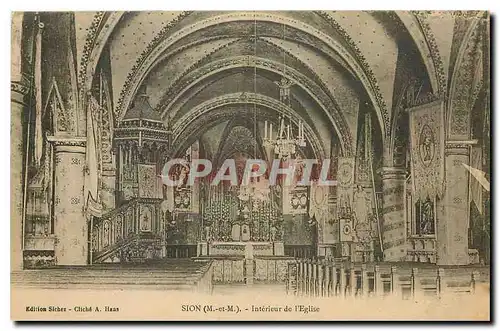 Cartes postales Sion M et M interieur de l'Eglise