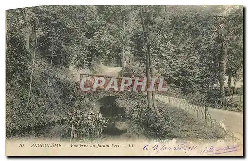 Cartes postales Angouleme vue prise au Jardin Vert