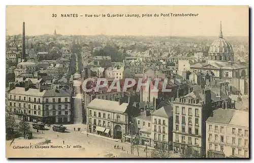 Cartes postales Nantes Vue sur le Quartier Launay prise du pont Transbordeur