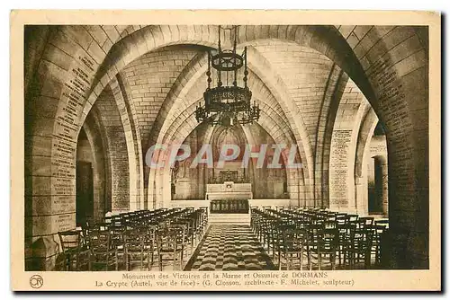 Cartes postales Monument des Victoires de la Marne et Ossuaire de Dormans la Crypte
