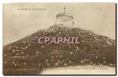 Cartes postales L'Auvergne pittoresque Sommet du Puy de Dome Pastorale