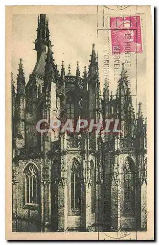 Cartes postales Abbaye du mont Saint Michel Chevet de l'Eglise abbatiale