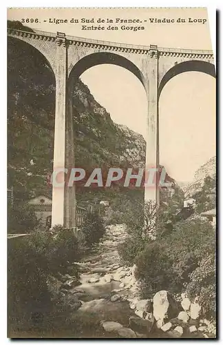 Cartes postales Ligne du Sud de la France Viaduc du loup entree des Gorges