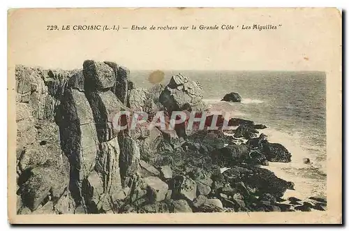 Cartes postales Le Croisic Etude de rochers sur la Grande Cote les Aiguilles