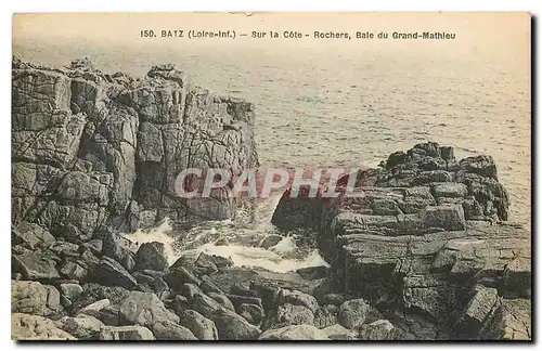 Cartes postales Batz Loire Inf Sur la Cote Rochers Baie du Grand Mathieu