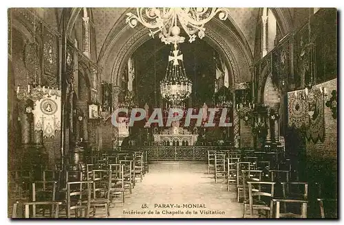 Cartes postales Paray le Monial interieur de la Chapelle de la Visitation