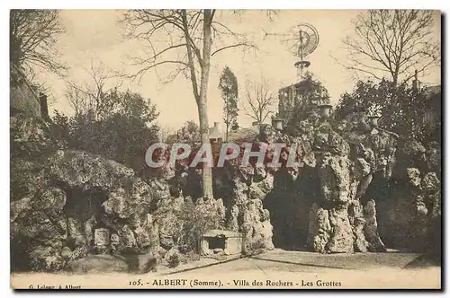 Cartes postales Albert Somme villa des Rochers les grottes