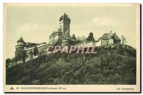 Cartes postales Haut Koenigsbourg vue d'ensemble