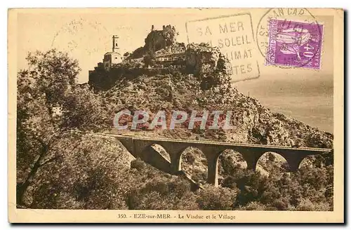 Cartes postales Eze sur mer le viaduc et le Village