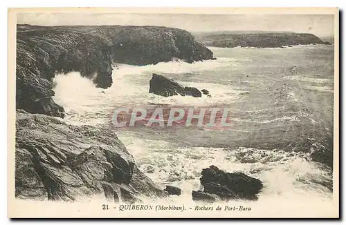 Ansichtskarte AK Quiberon Morbihan rochers de Port Bara