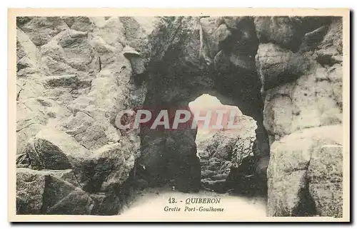 Ansichtskarte AK Quiberon grotte port Goulhome
