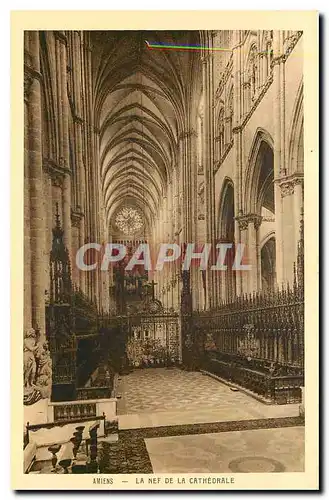 Cartes postales Amiens la Nef de la Cathedrale