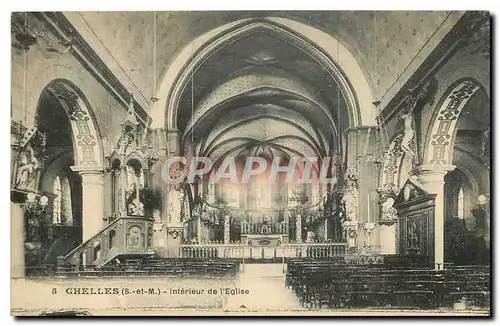 Cartes postales Chelles S et M interieur de l'Eglise