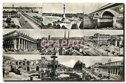 Ansichtskarte AK Souvenir de Bordeaux quais girondins pont theatre cathedrale gare St Jean palais gallien tourny