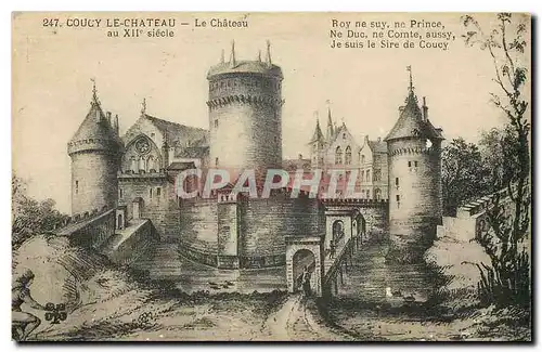Cartes postales Coucy le Chateau le Chateau au XII siecle