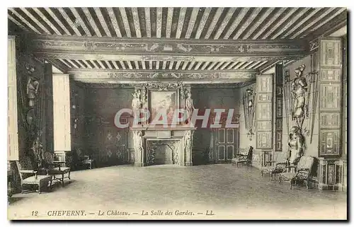 Cartes postales Cheverny le chateau la salle des gardes