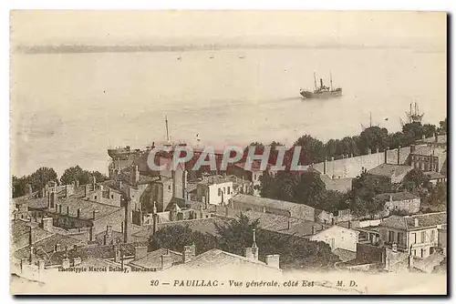 Cartes postales Pauillac vue generale cote est