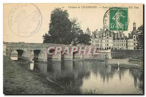 Cartes postales Chateau de Chambord Pont