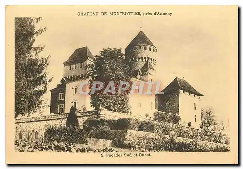 Cartes postales Chateau de Montrottier pres d'Annecy facade sud et ouest