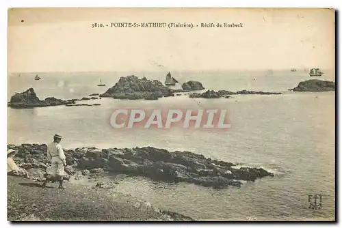 Cartes postales Pointe St Mathieu Finistere recifs de Rocbeck