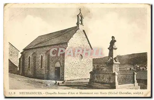Cartes postales Neussargues Chapelle Jeanne d'Arc et Monument aux Morts