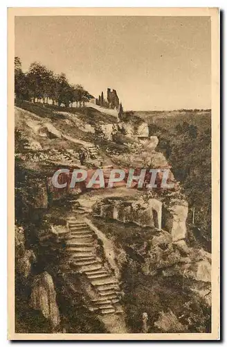 Ansichtskarte AK Le Poitou pittoresque Poitiers Vienne l'escalier rustique des rochers de Porteau sur la route de