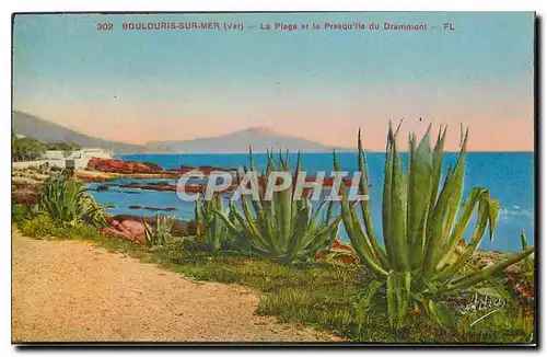 Cartes postales Boulouris sur mer Var la plage et la Presqu'ile du Drammont