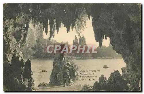 Cartes postales Bois de Vincennes lac Daumesnil vue pittoresque de la Grotte