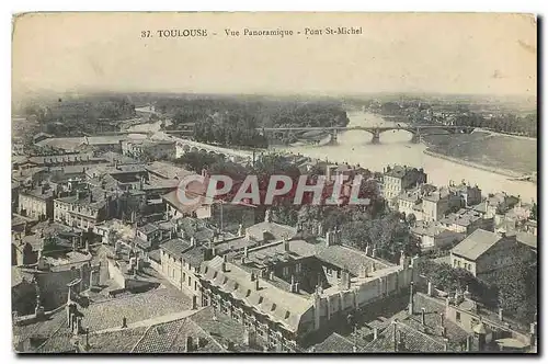 Cartes postales Toulouse vue panoramique pont St Michel